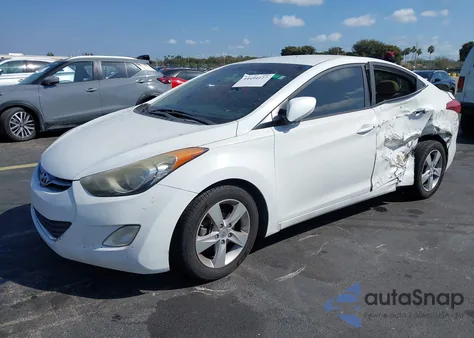 2013 Hyundai Elantra Gls from USA, damaged, VIN 5NPDH4AE3DH232256